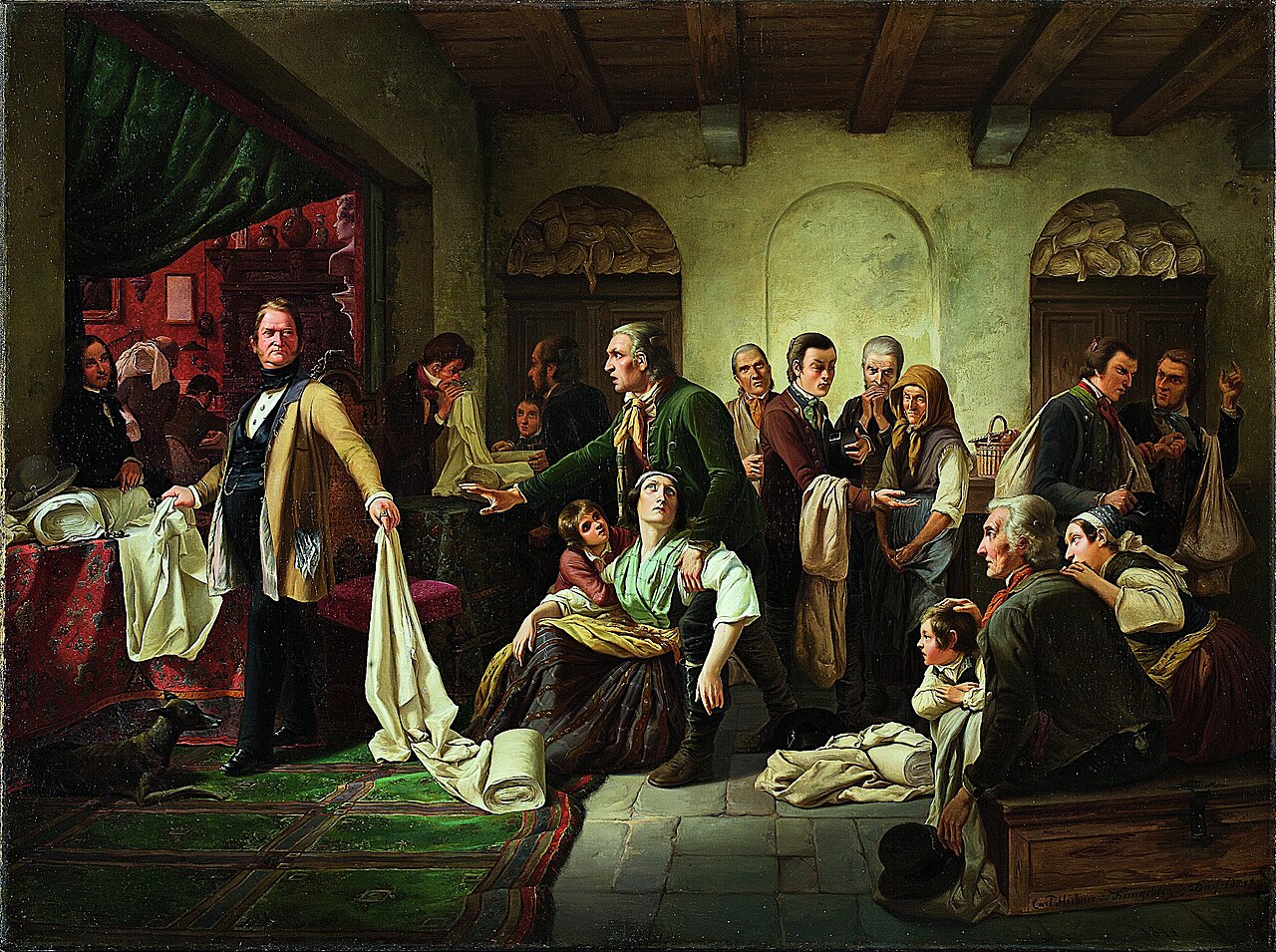 The Silesian Weavers by Karl Hübner