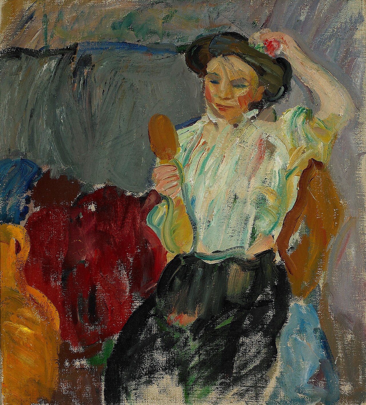 Lady with Hand Mirror by Karl Isakson