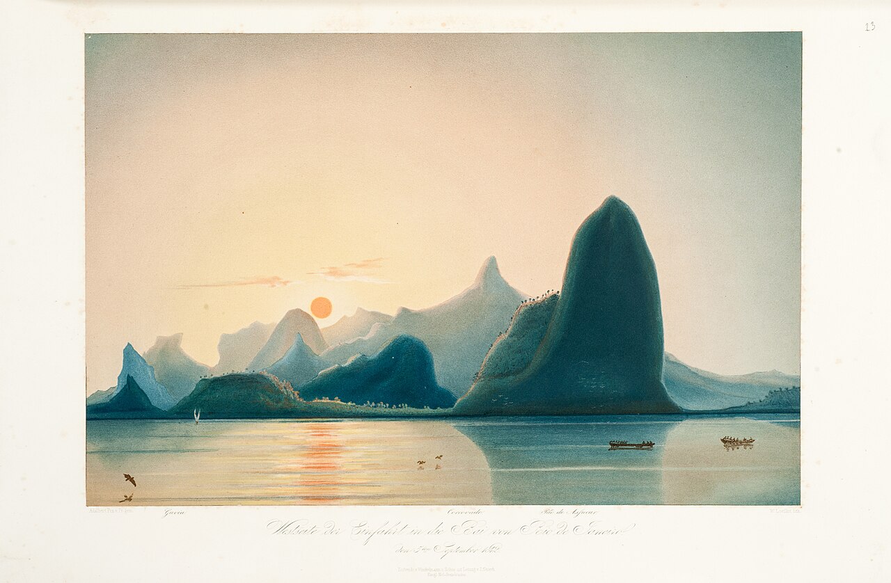 Westseite der Einfhart in die Bau von Rio de Janeiro den 5ten September 1842 by Karl Loeillot