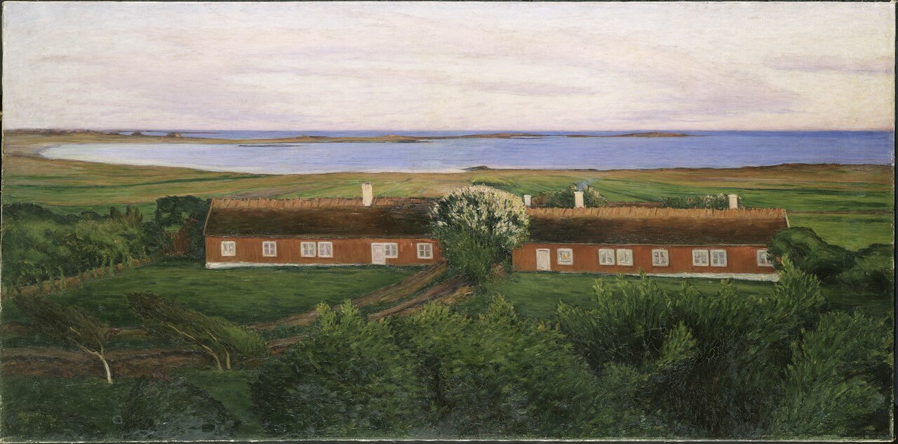 The Neighbouring Farm Houses by Karl Nordström