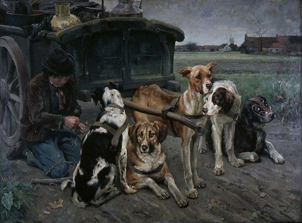 Flemish Dog Team by Karl Uchermann