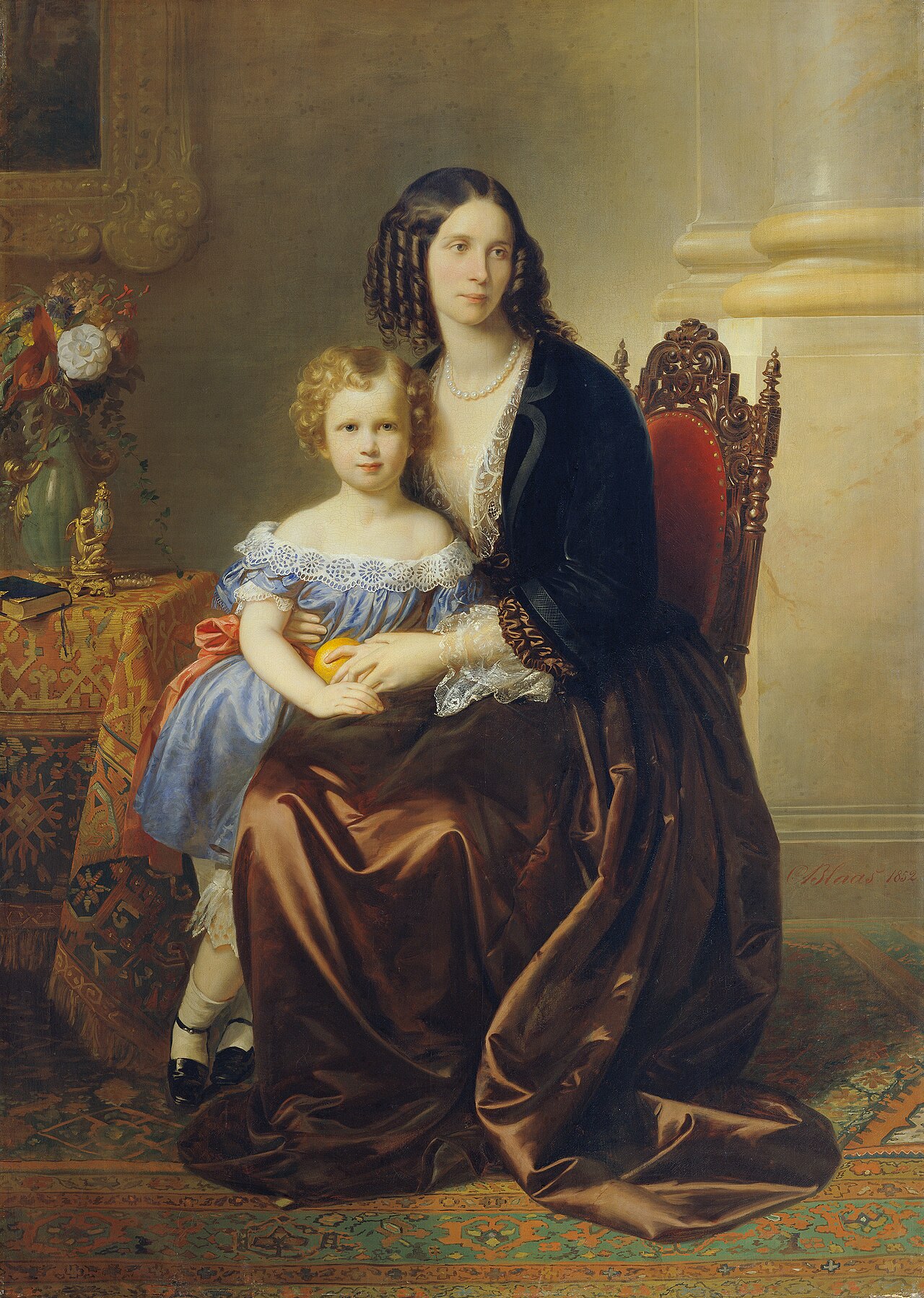 Leonie Countess Lanckorońska, née Countess Potocka, with her son Karl by Karl von Blaas