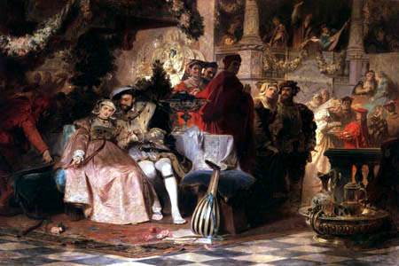 Henry VIII with Anne Boleyn at Cardinal Wolsey's ball by Karl von Piloty