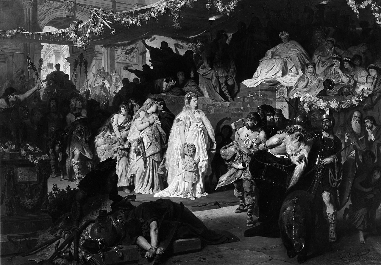 Thusnelda at the Triumphal Entry of Germanicus into Rome by Karl von Piloty