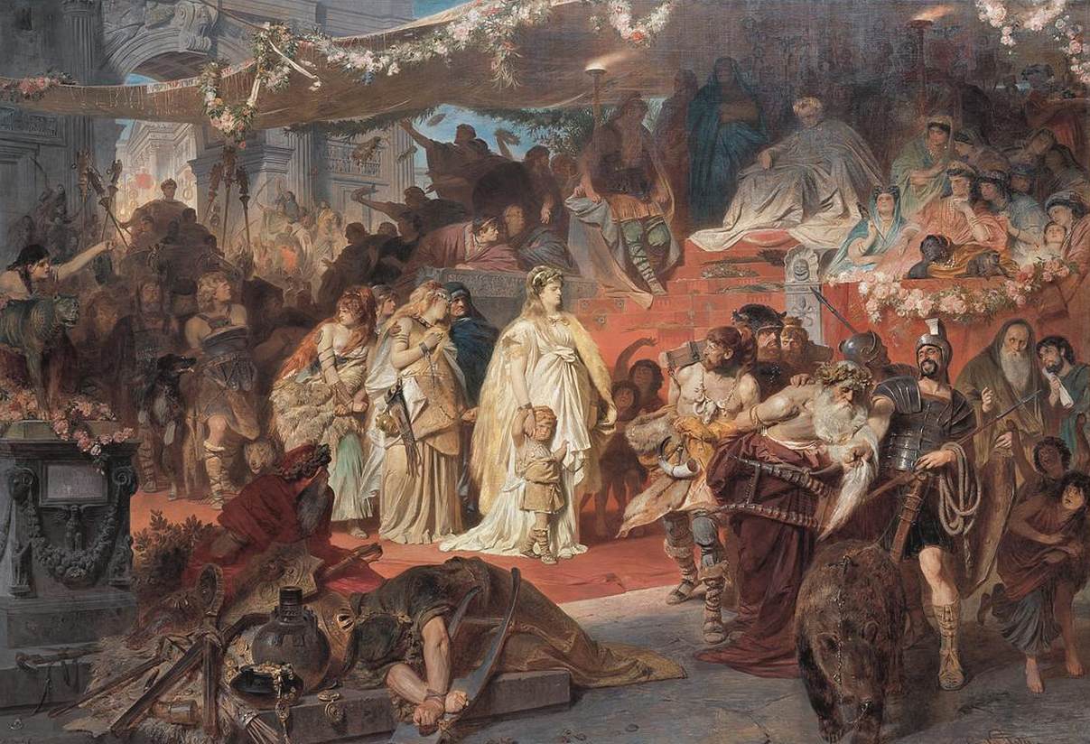 Thusnelda in the Triumphal Procession of Germanicus by Karl von Piloty