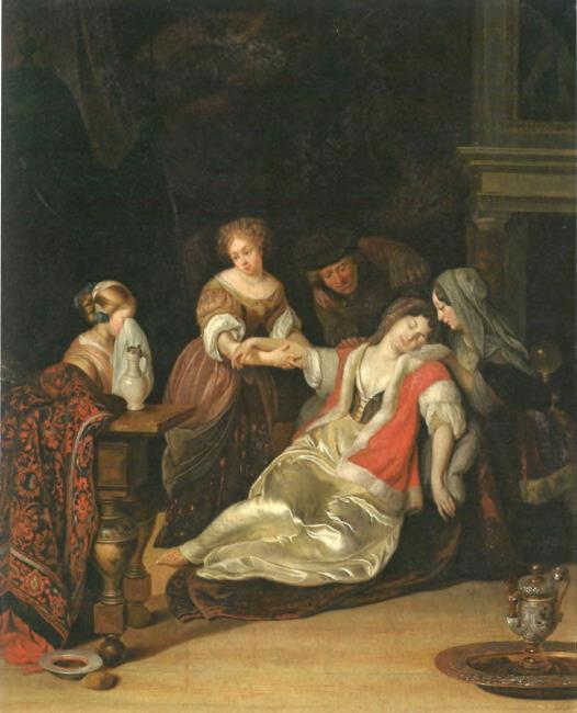 Fainted Woman, after Eglon van der Neer by Karoline Luise of Hesse-Darmstadt