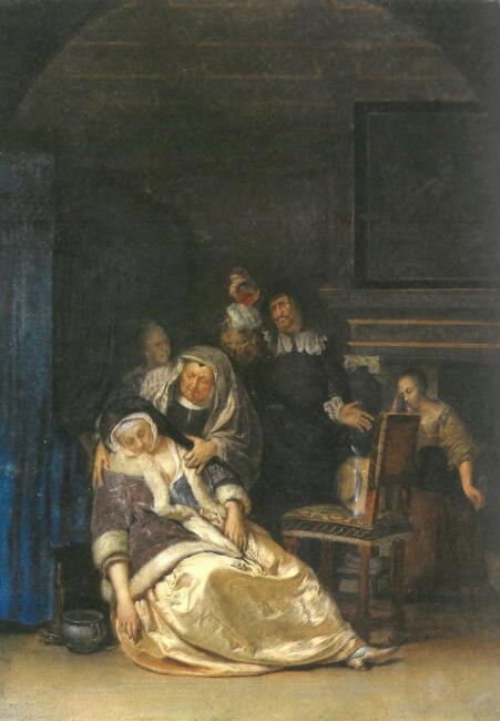The doctor's visit, after Frans van Mieris by Karoline Luise of Hesse-Darmstadt