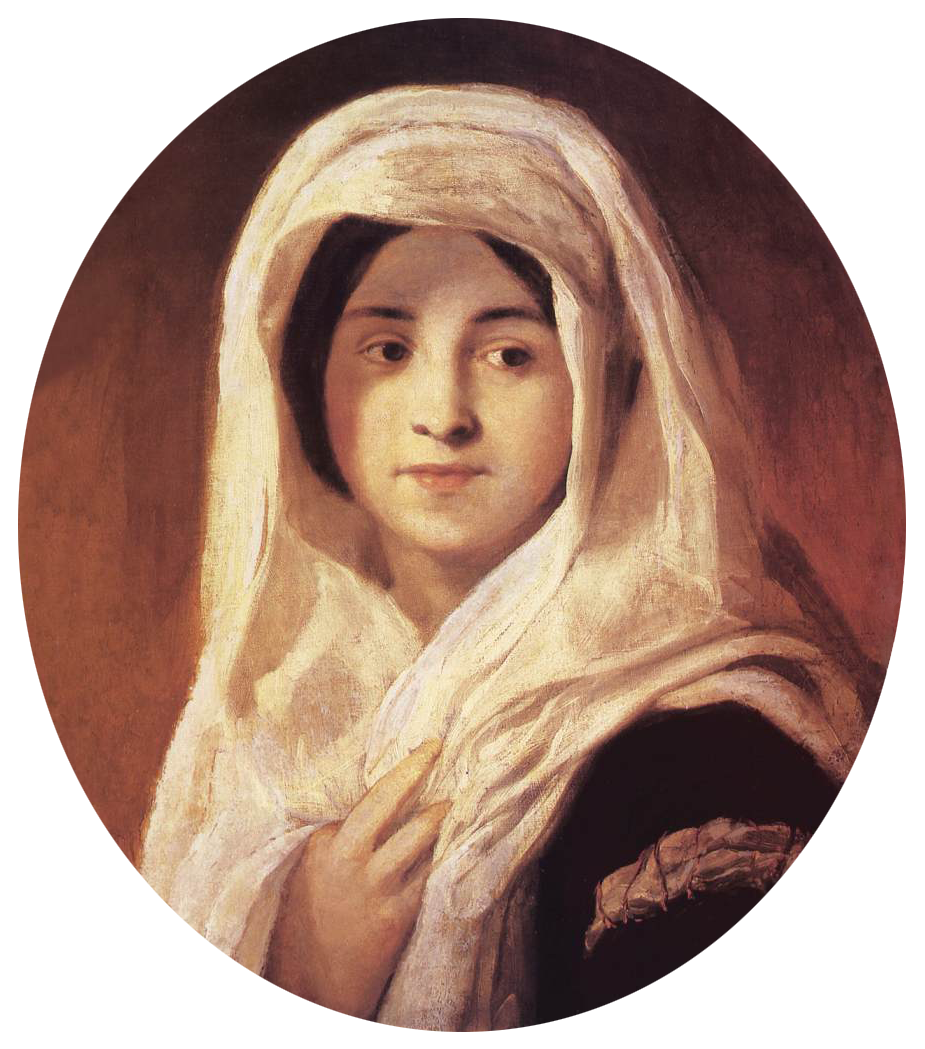 Portrait of a Woman with Veil by Károly Brocky