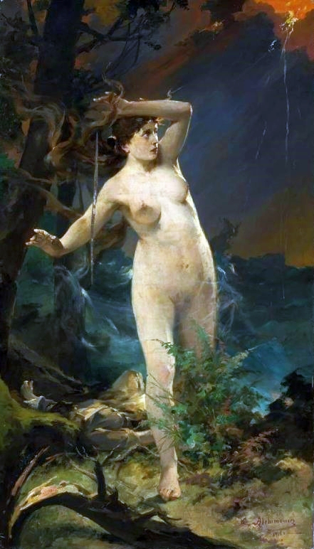Goddess Milda (Lithuanian Venus). by Kazimierz Alchimowicz