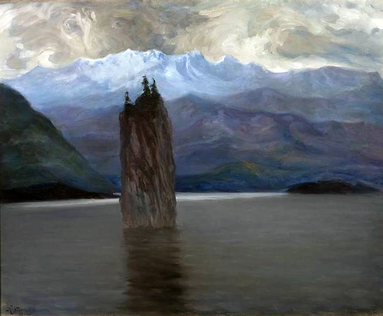 Norwegian fjord. by Kazimierz Stabrowski