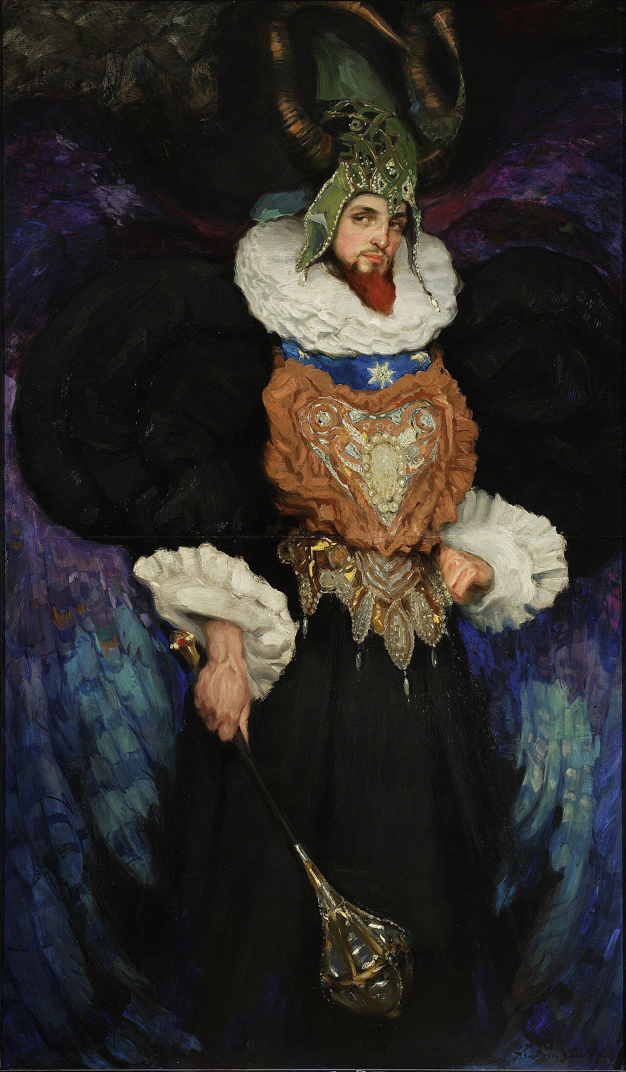 Portrait of Bronisław Brykner in a fancy dress. by Kazimierz Stabrowski