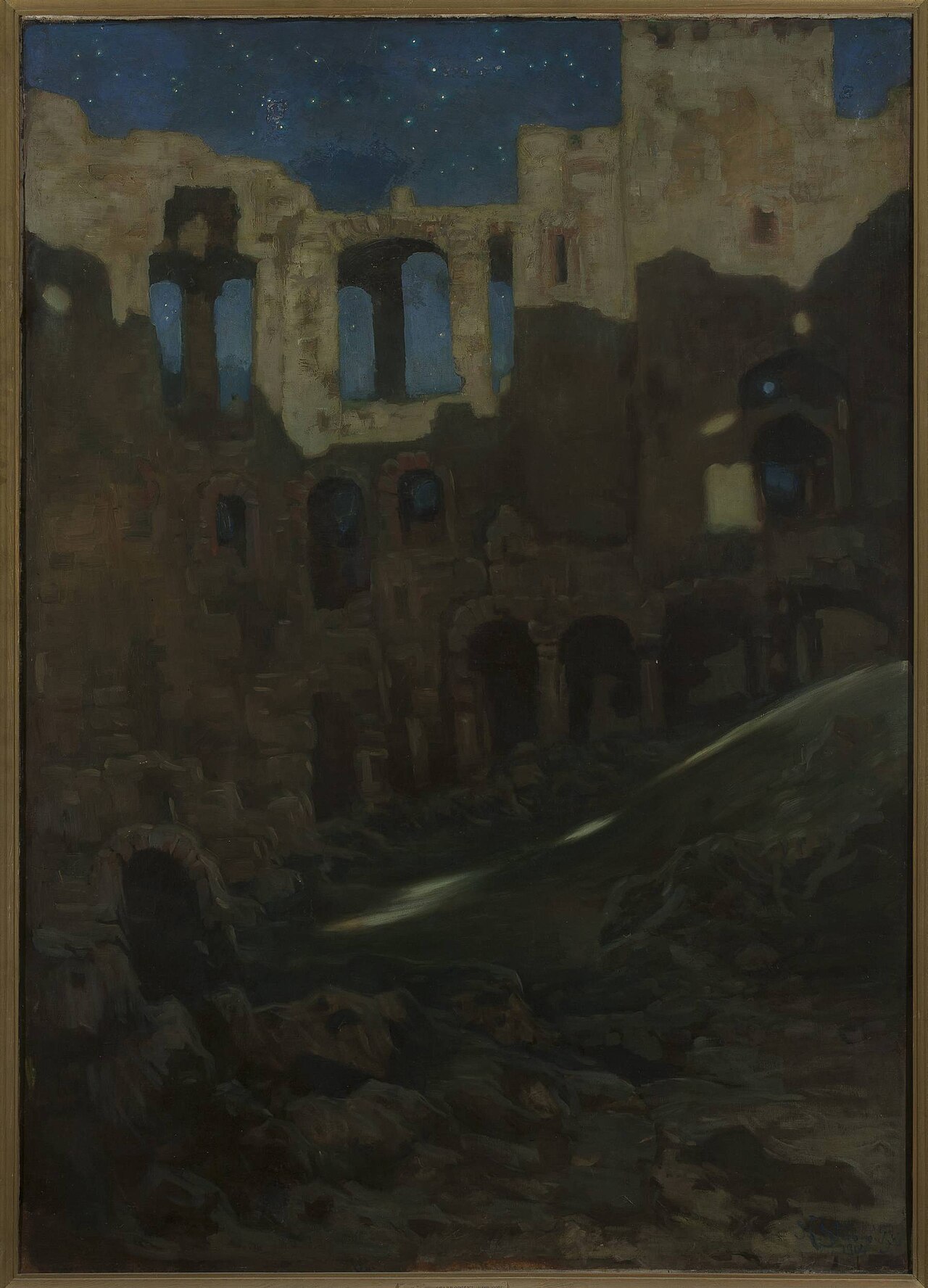 The Ruins of the Krzyżtopór Castle in Ujazd by Kazimierz Stabrowski