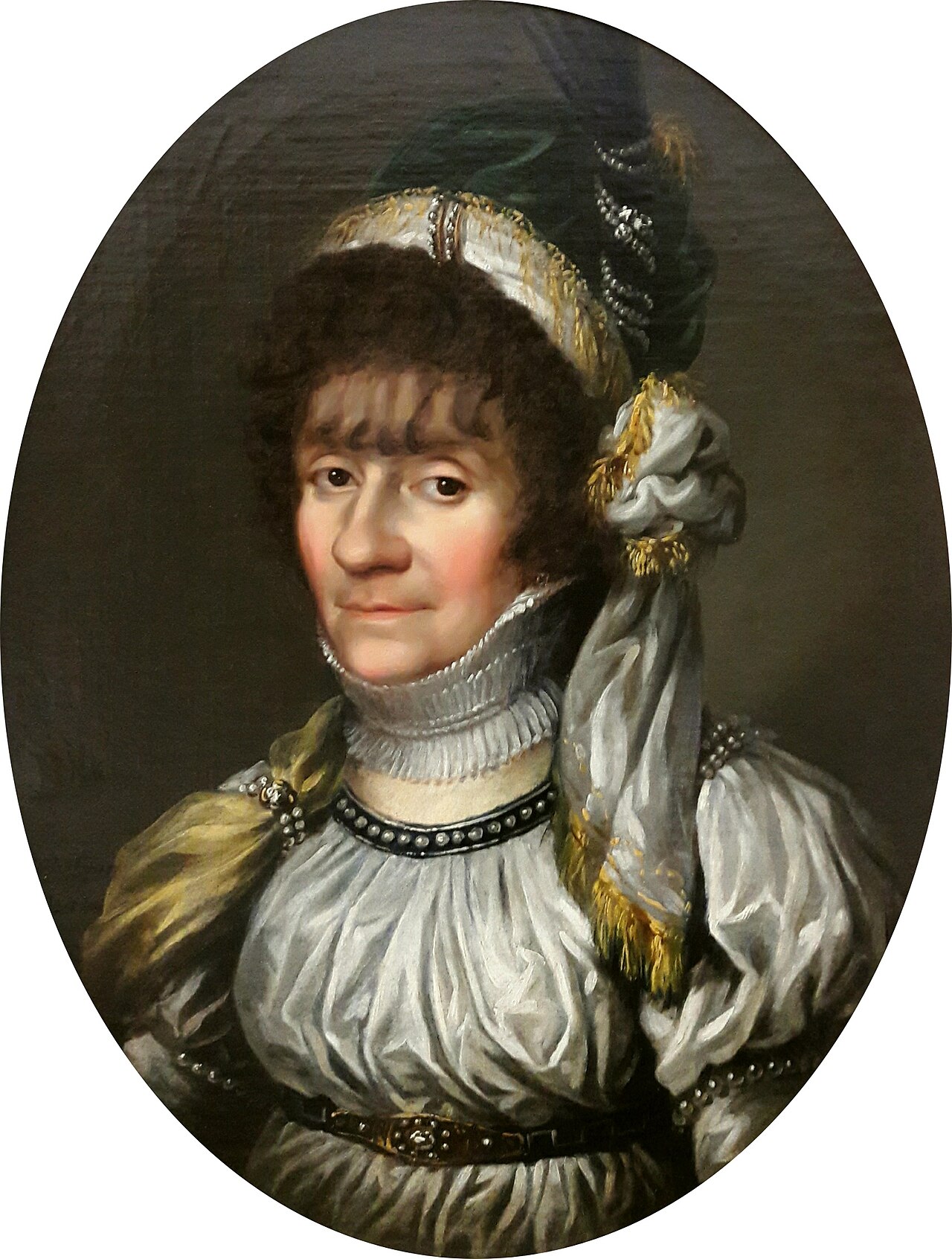 Portrait of an old lady by Kazimierz Wojniakowski by Kazimierz Wojniakowski