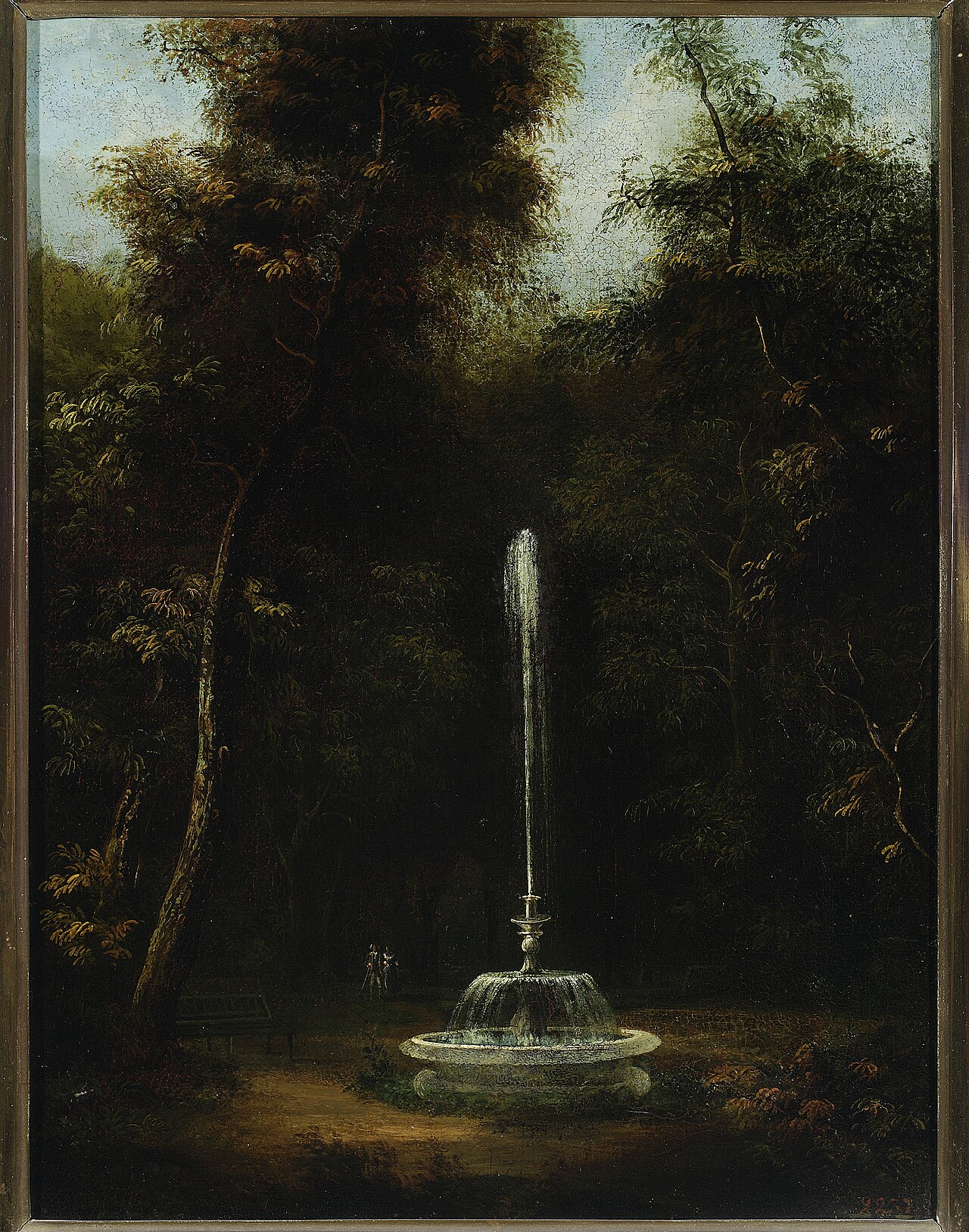 Royal Baths Park with a fountain. by Kazimierz Wojniakowski