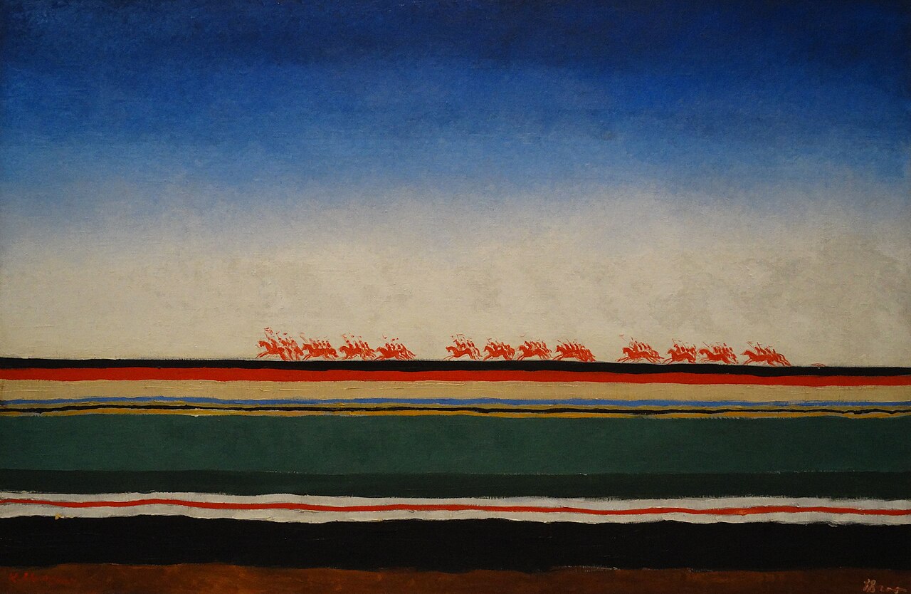 Red Cavalry Riding by Kazimir Malevich
