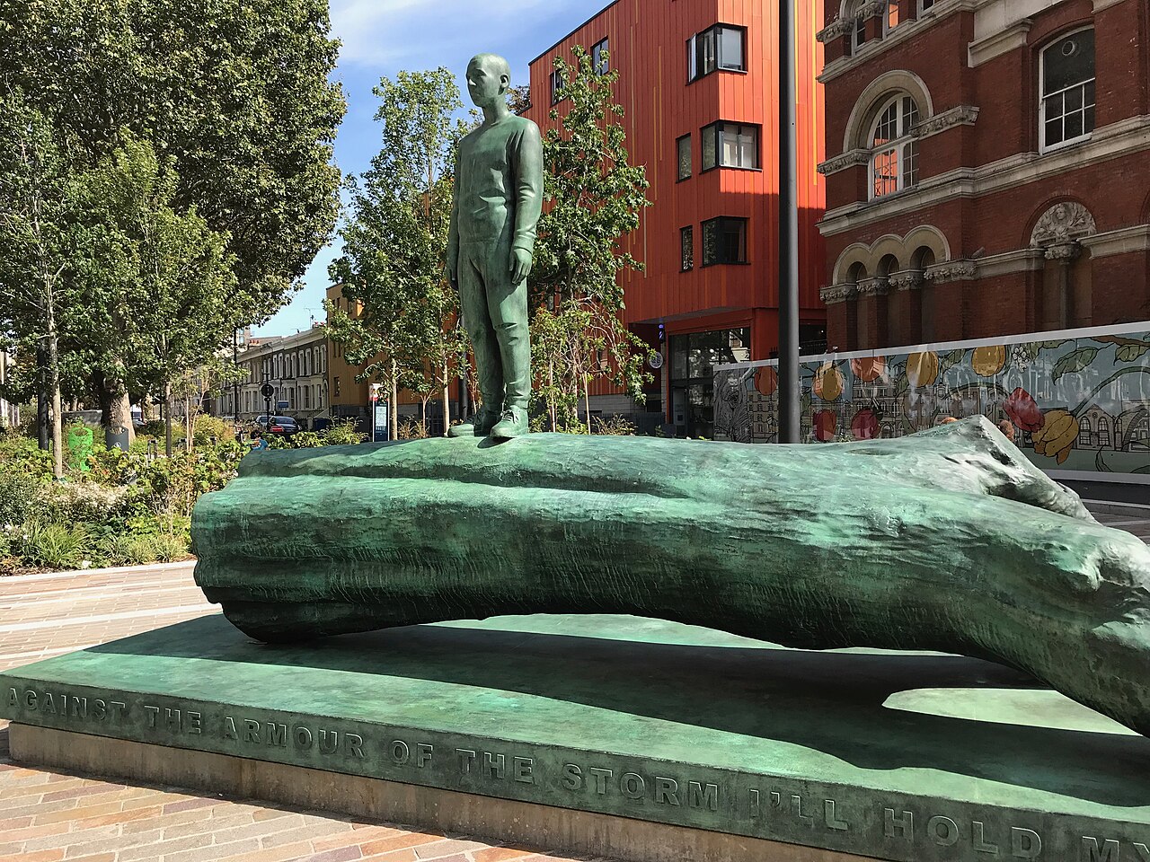 War memorial in Walworth Square by Kenny Hunter