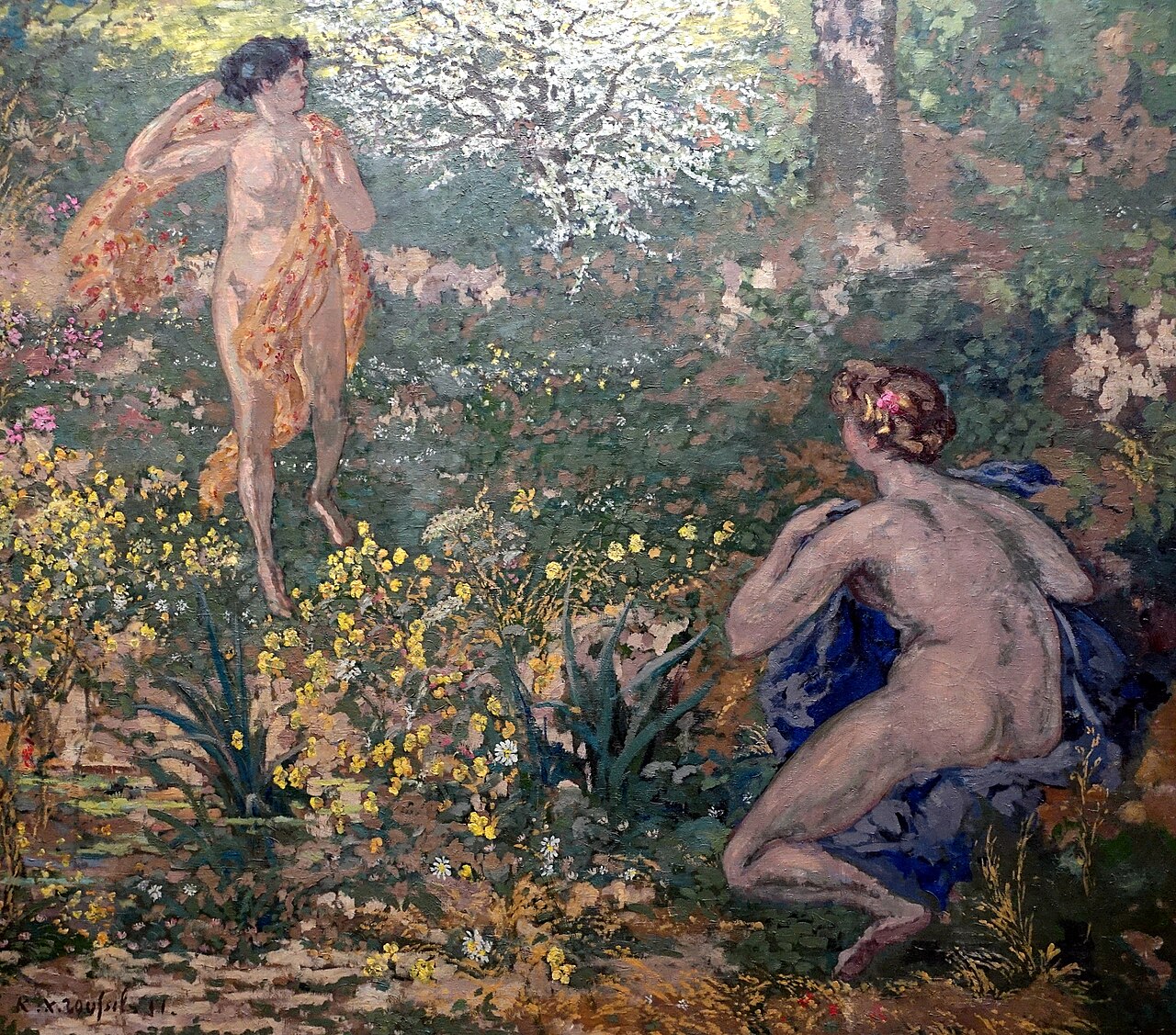 Rape of Leucippus' daughters by Ker-Xavier Roussel