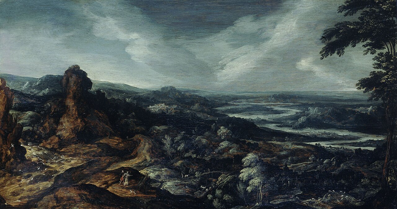 Panoramic Landscape with Tobias and the Angel by Kerstiaen de Keuninck