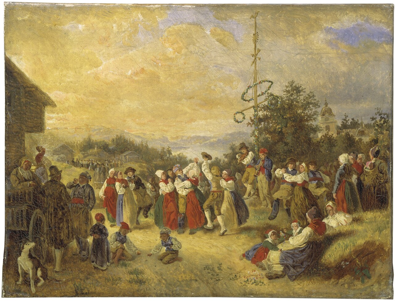 Midsummer Dance at Rättvik 1852 by Kilian Zoll