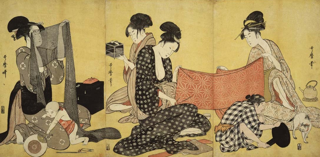 Hari-shigoto by Kitagawa Utamaro