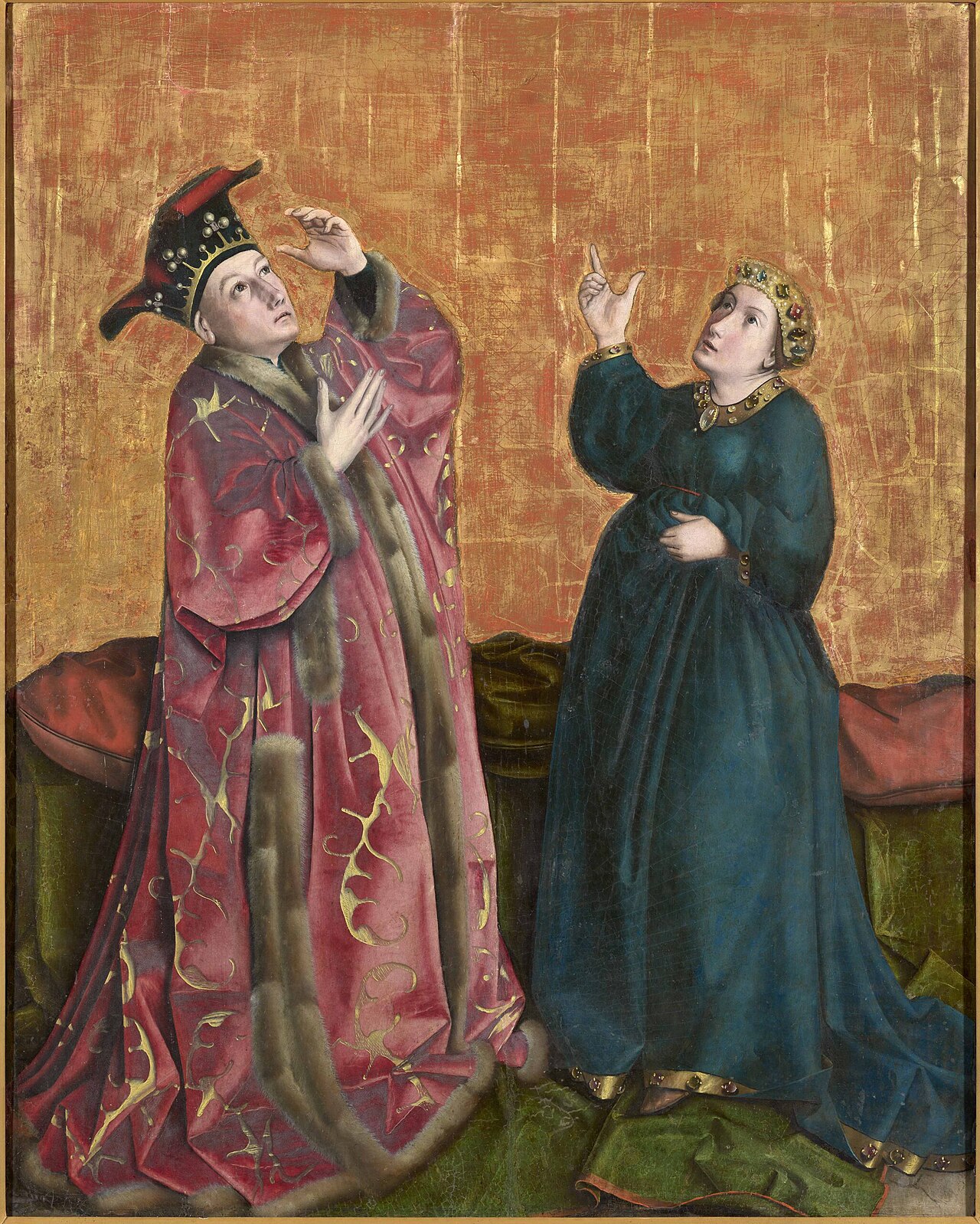 Heilsspiegelaltar - Augustus and Sibyl of Tibur by Konrad Witz