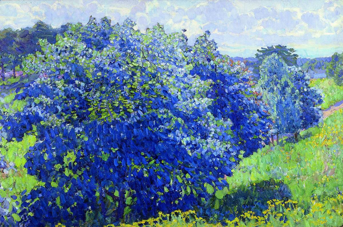 The blue bush by Konstantin Yuon