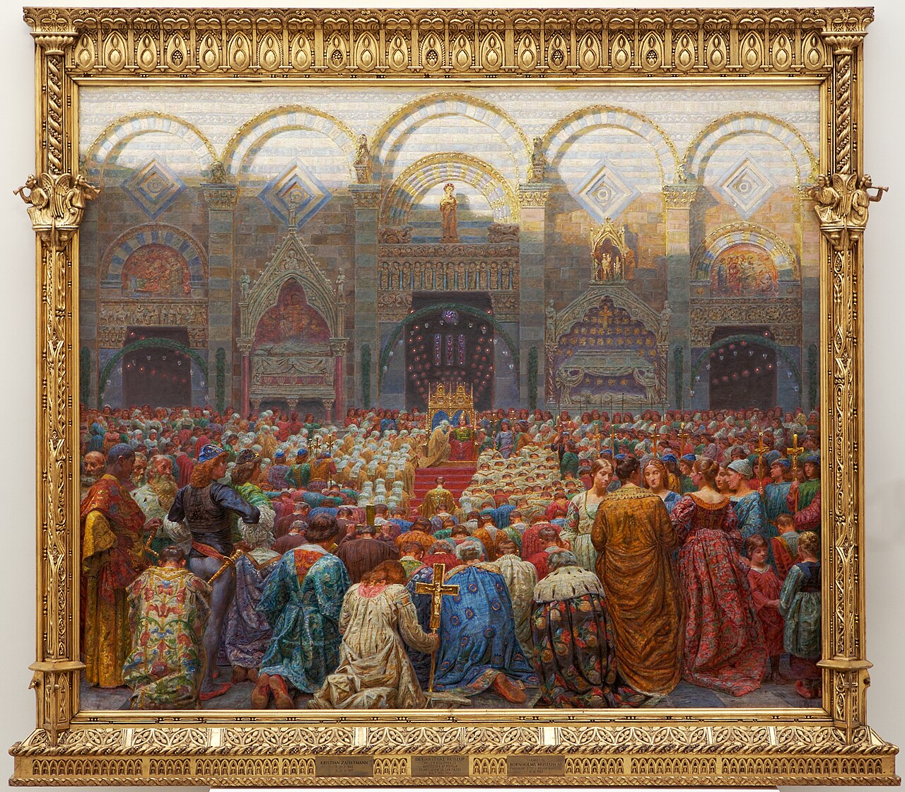 The Mystical Wedding between the Bishop and the Abbess of Pistoia by Kristian Zahrtmann