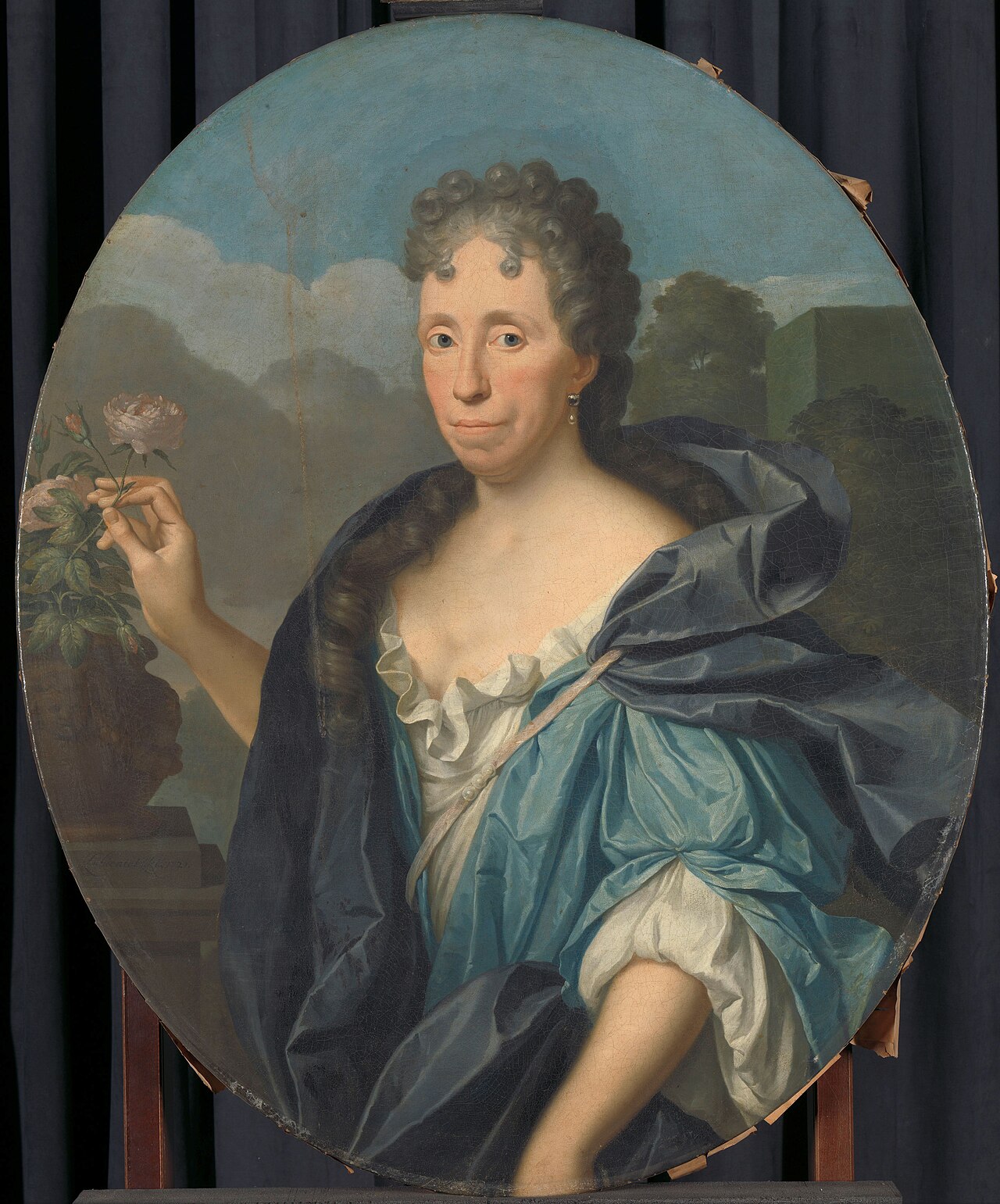 Portrait of Sabina Agneta d'Acquet, Wife of Arent van Buren by Krzysztof Lubieniecki