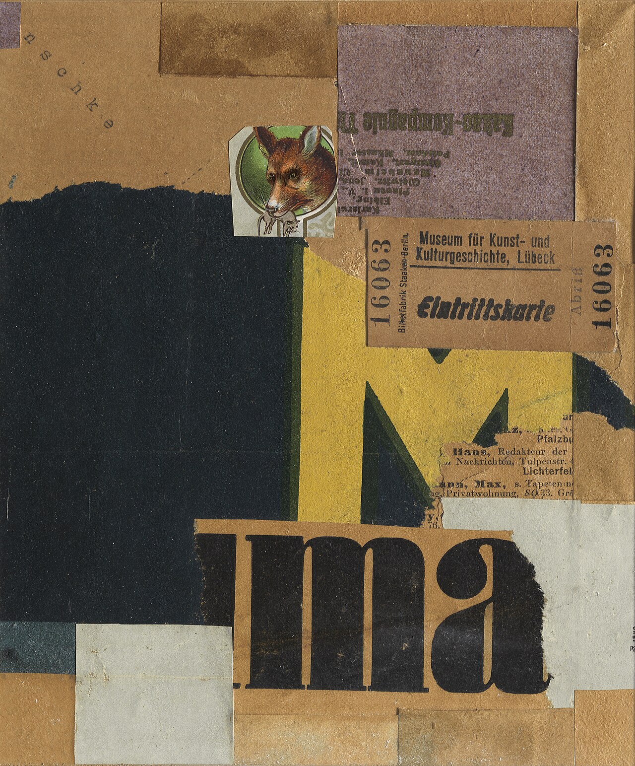 Entrance Ticket (Mz 456) by Kurt Schwitters