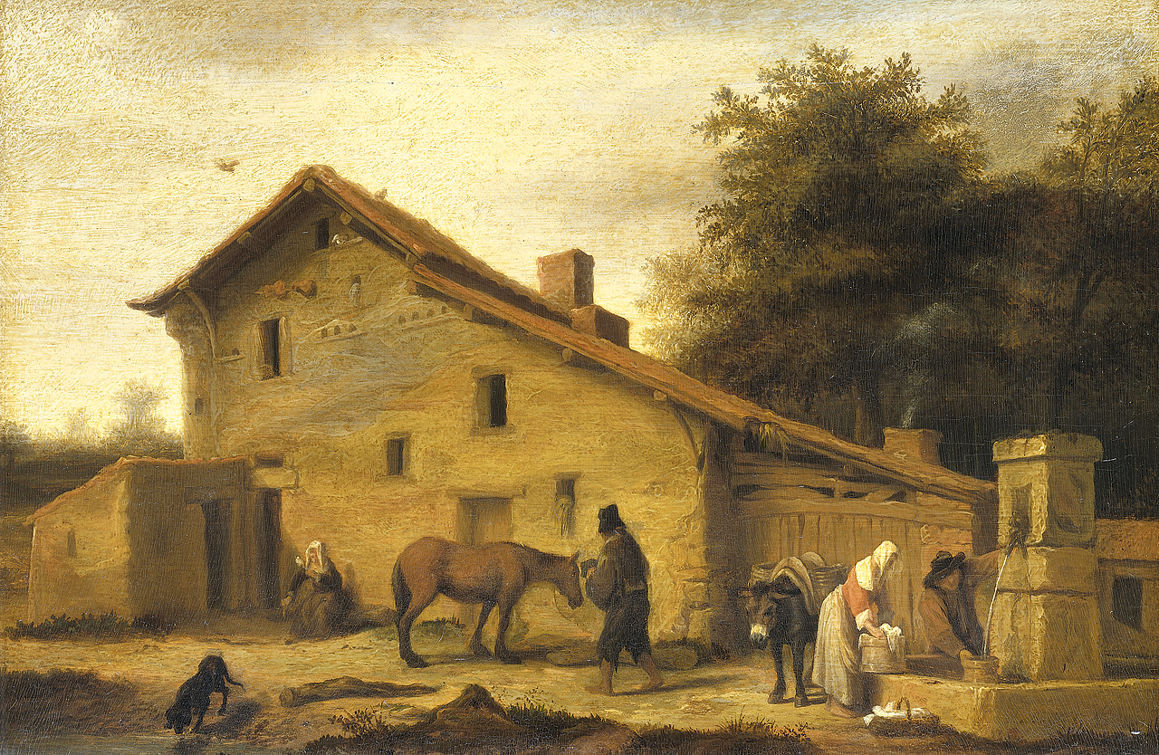 An inn in the neighborhood of Nantes by Lambert Doomer