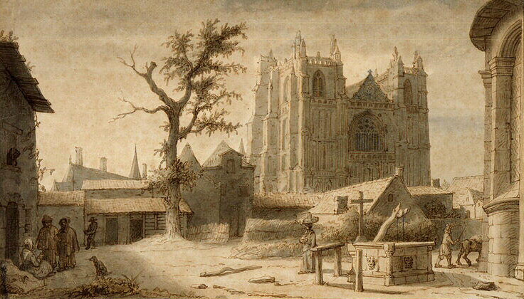 The Cathedral and the Apse of the Collegiate Notre-Dame by Lambert Doomer