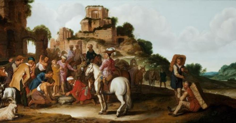 Joseph sold to the Medianites by his brothers (Genesis 37: 28) by Lambert Jacobsz