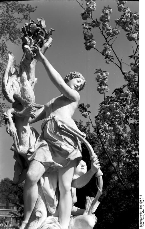 Allegory of Air or return from the hunt by Lambert Sigisbert Adam