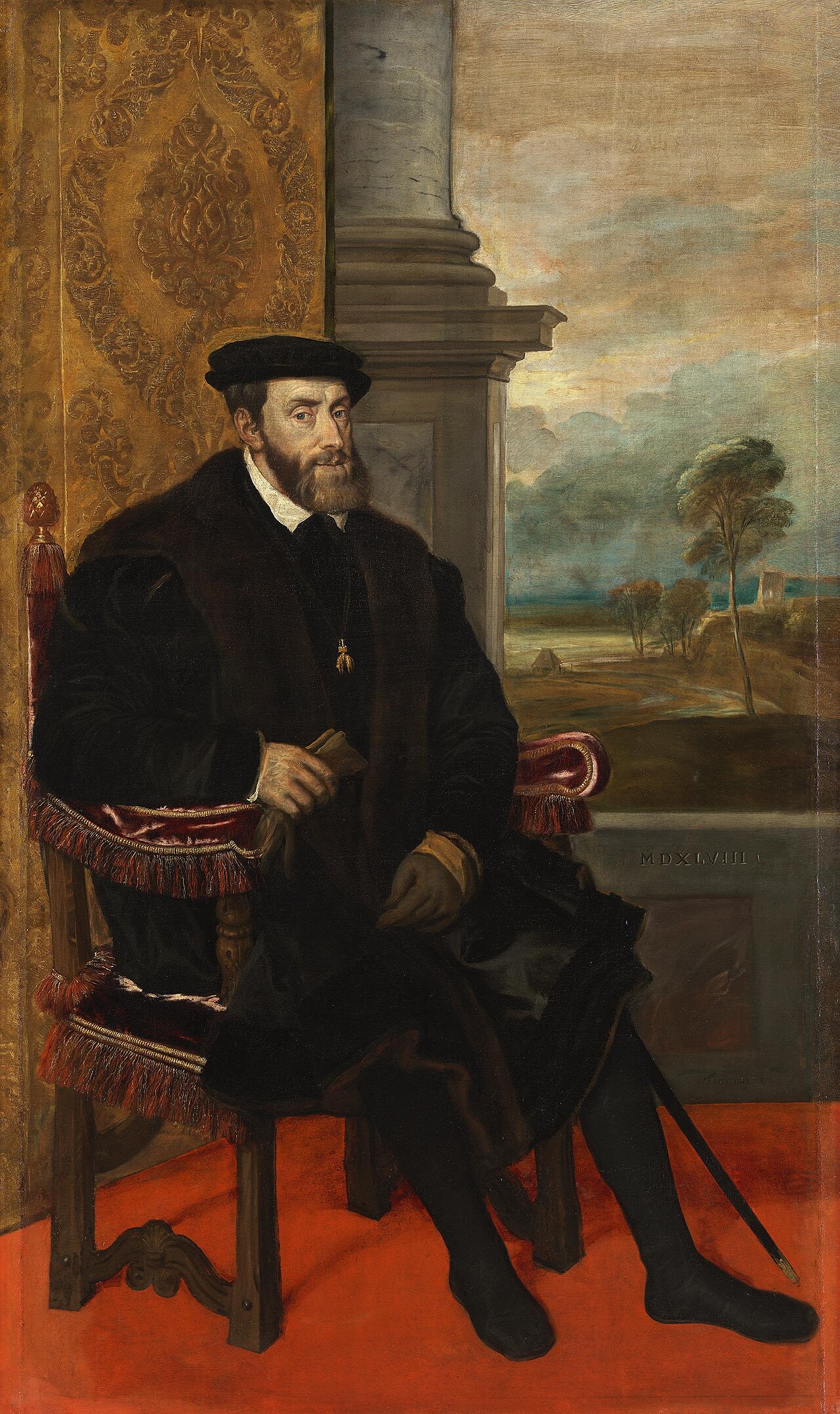 Portrait of Charles V by Lambert Sustris