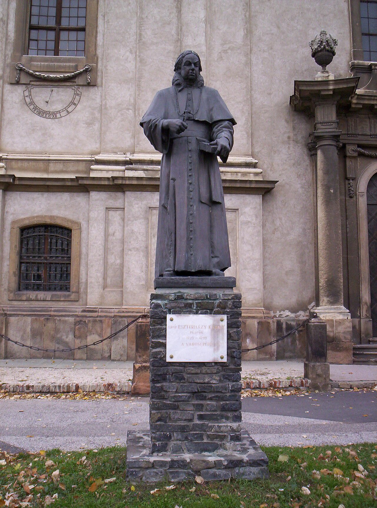 Statue of Károly Esterházy in Pápa, Hungary by László Marton