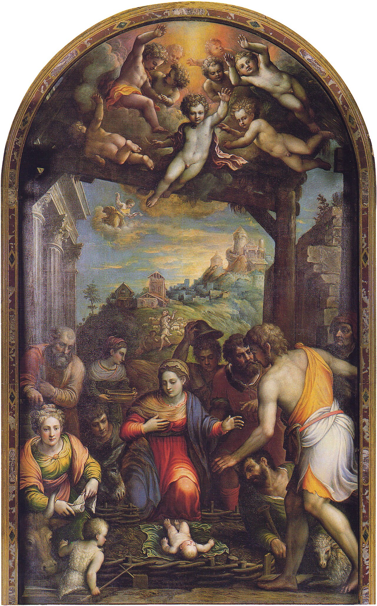 Nativity of Christ by Lattanzio Gambara