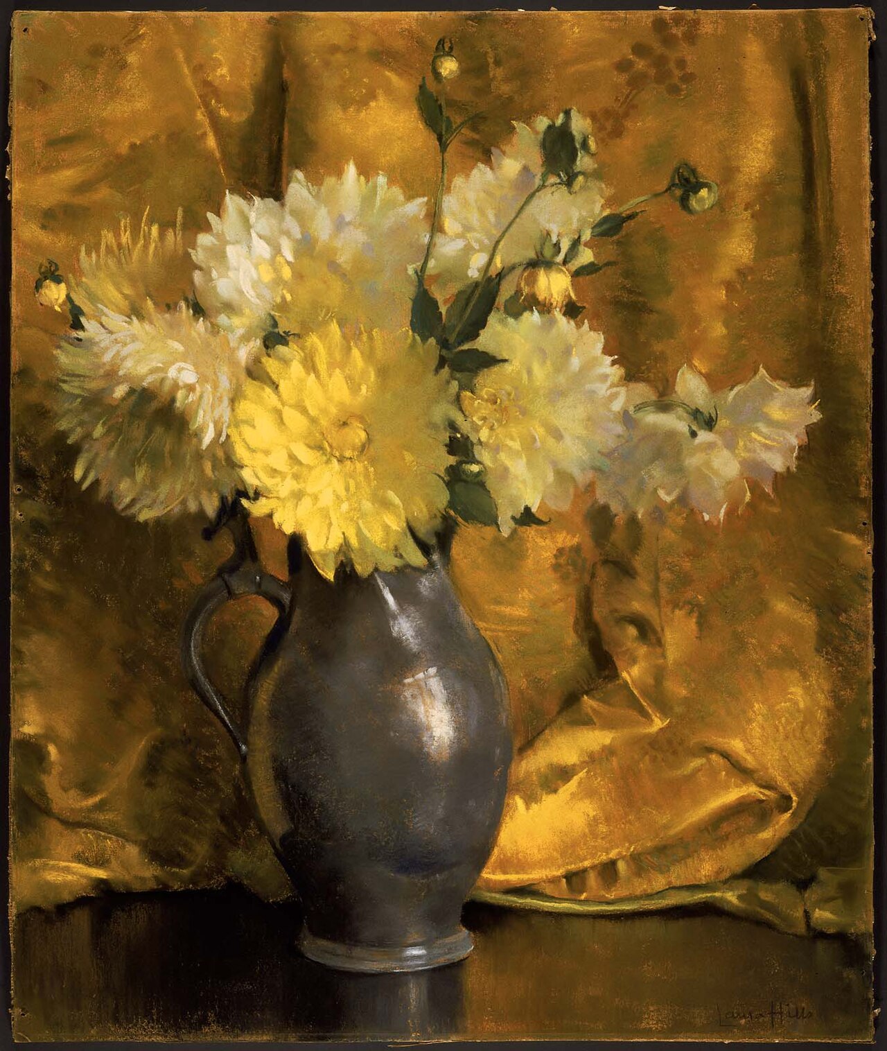 Yellow Dahlias by Laura Coombs Hills