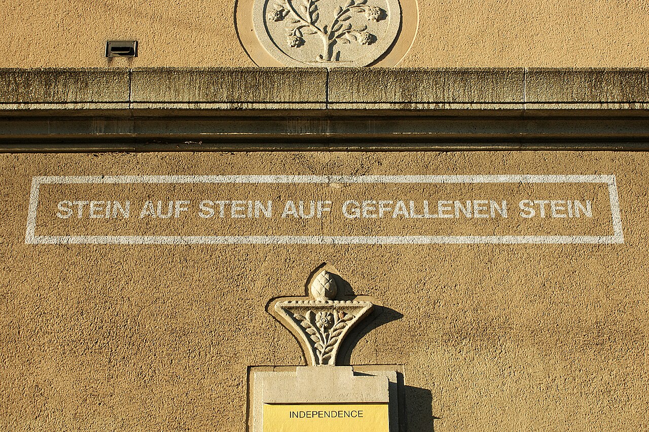 Stone upon Stone upon fallen Stone by Lawrence Weiner