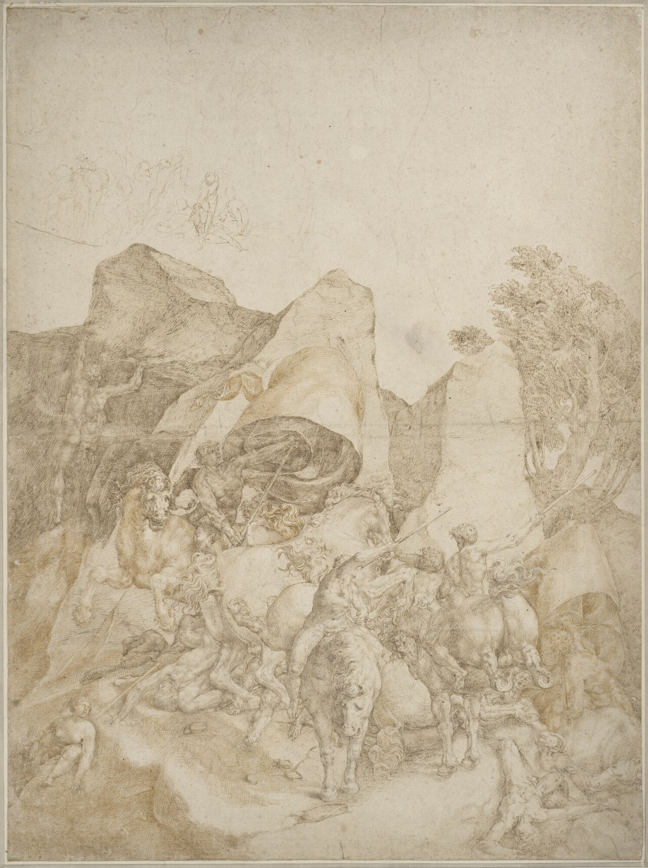 Cavalry Battle by Lelio Orsi