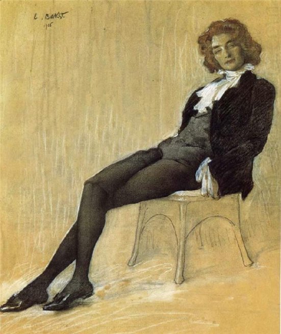Portrait of inaida Gippius by Léon Bakst