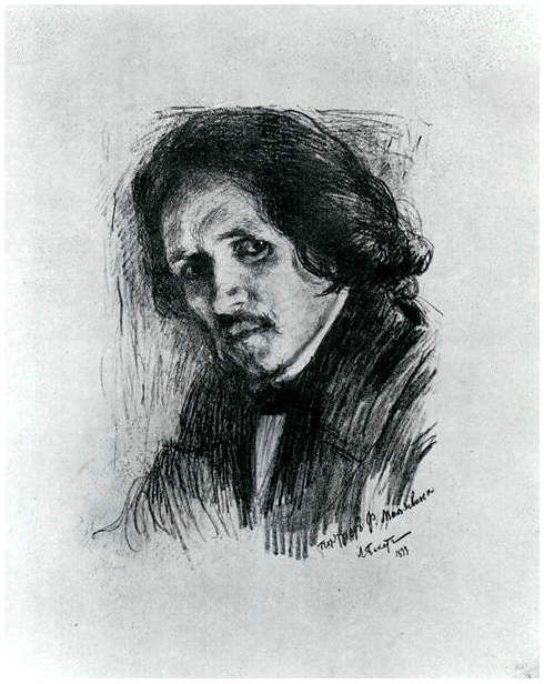 Portrait of the Filipp Maljawin by Léon Bakst