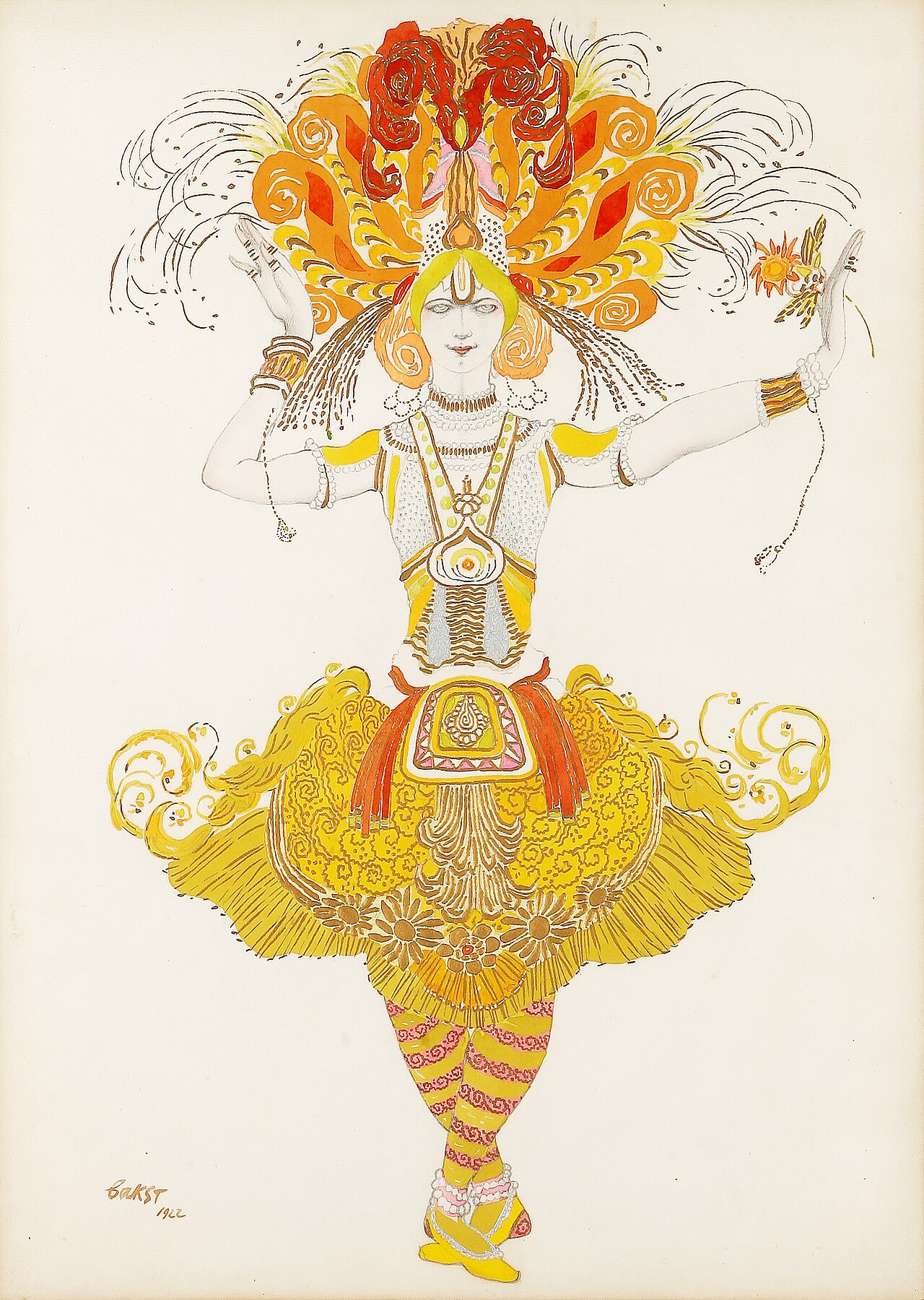 Theatrical costumes by Leon Bakst by Léon Bakst