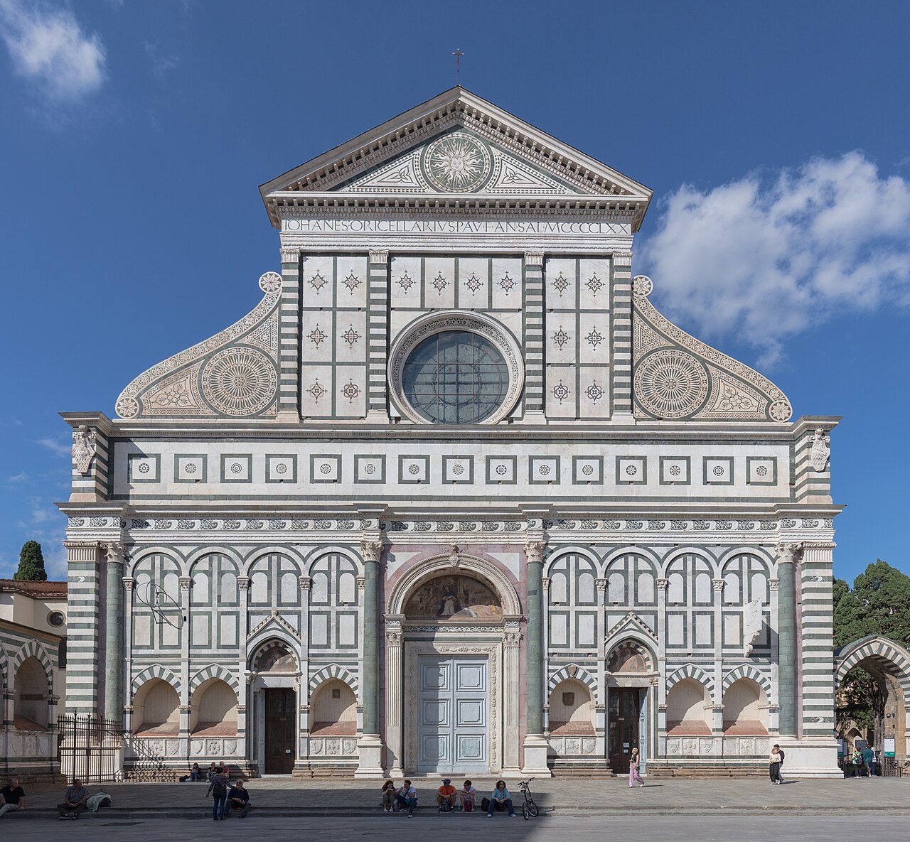 Facade of Santa Maria Novella by Leon Battista Alberti