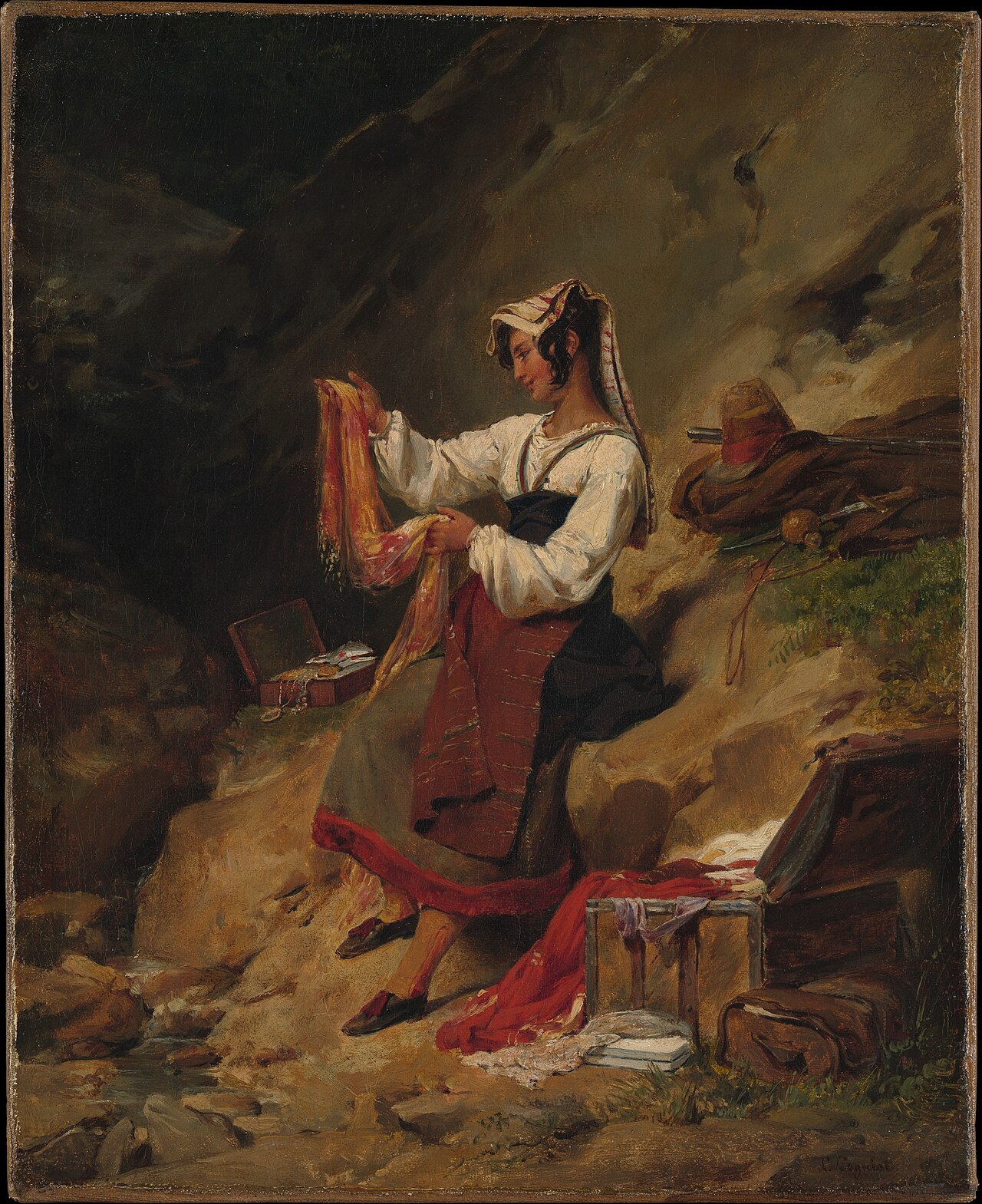 The Italian Brigand's Wife by Léon Cogniet