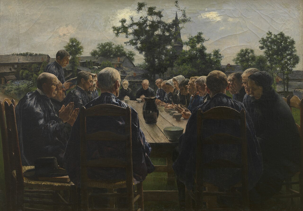 The Funeral Meal by Léon Frédéric
