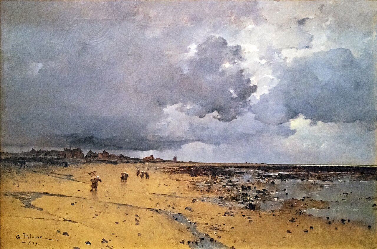 Grandcamp at low tide by Léon Germain Pelouse