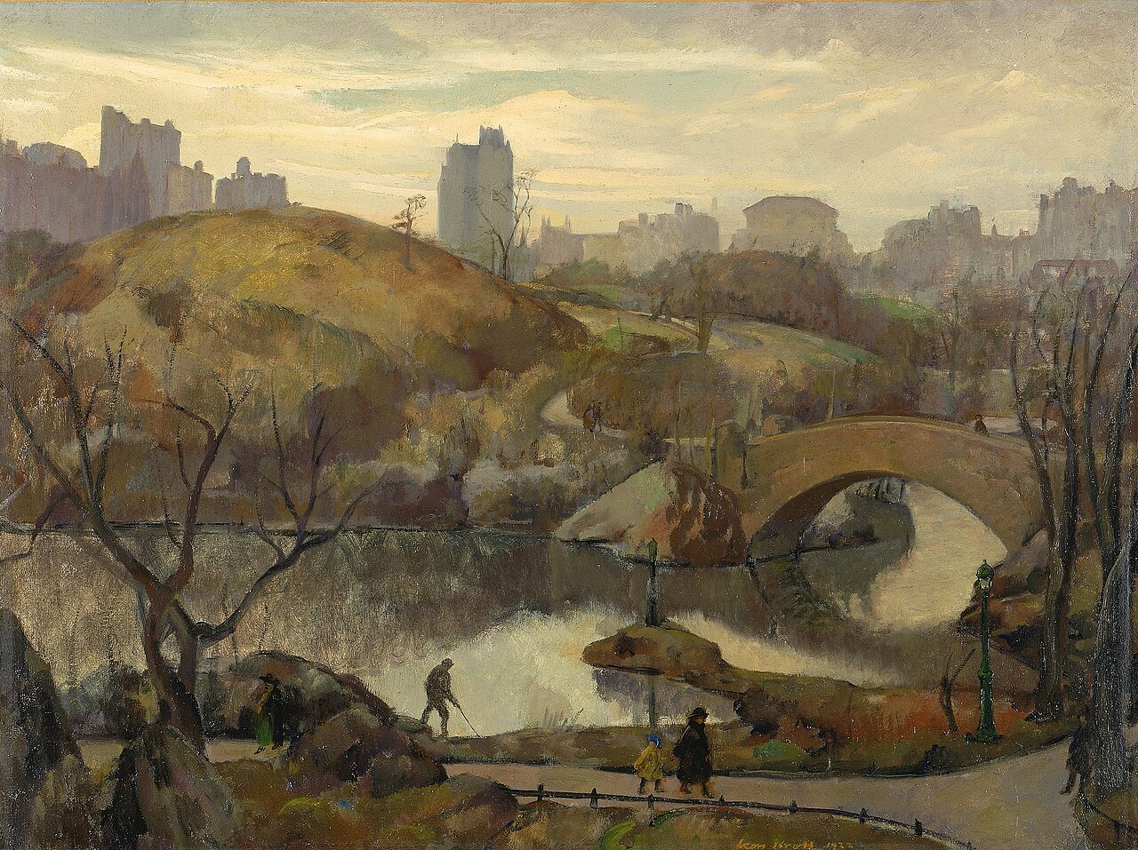 Scene in Central Park by Leon Kroll