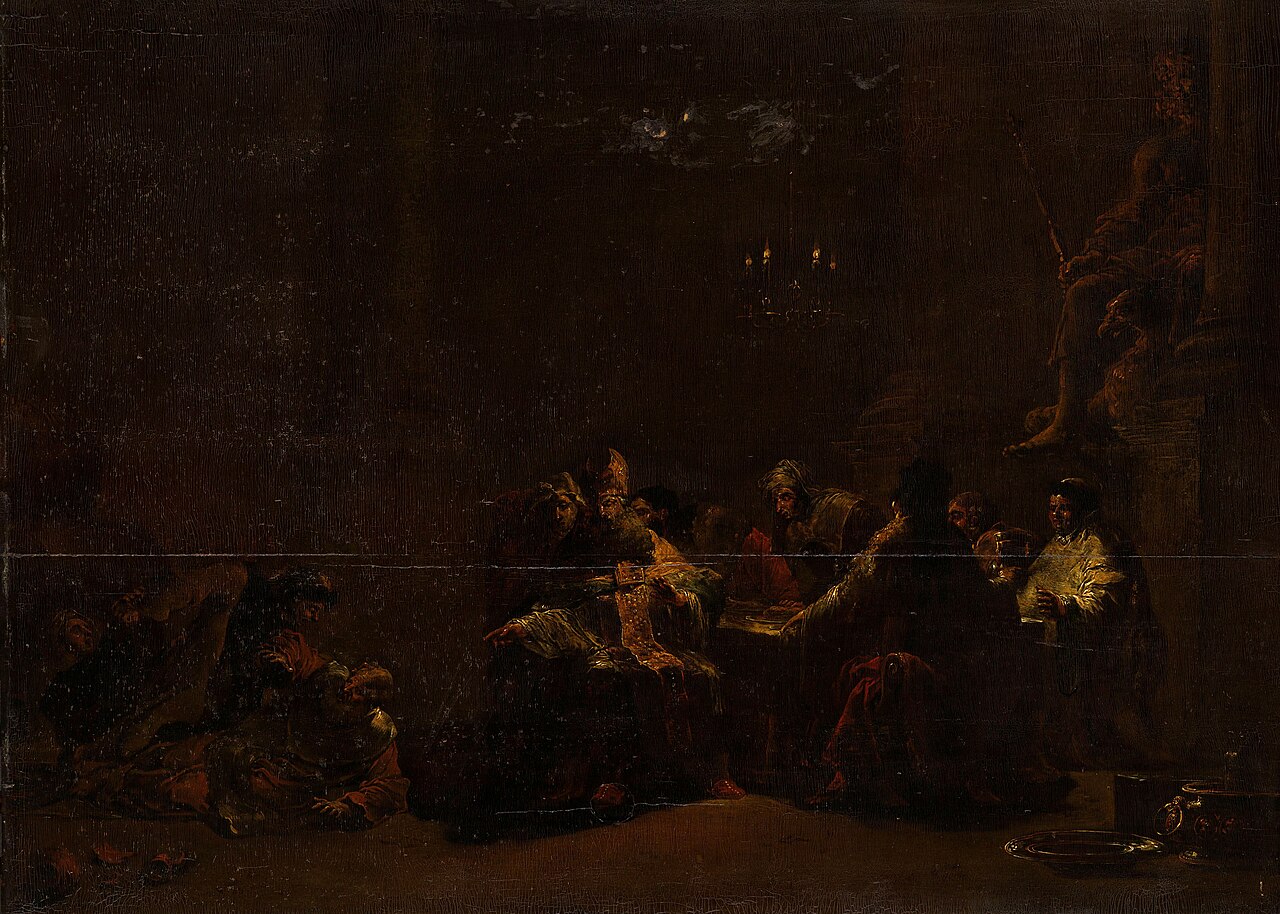 Pashur smiting Jeremiah in the Temple by Leonaert Bramer