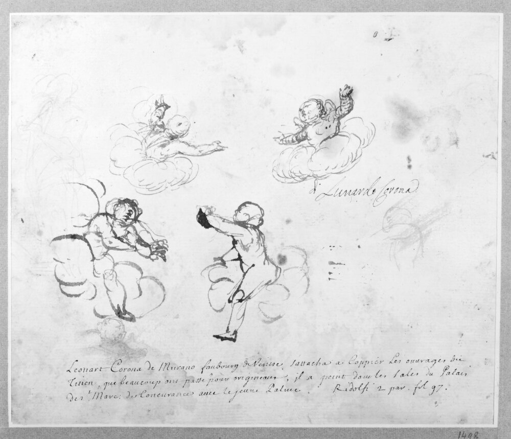 Studies of Angels by Leonardo Corona