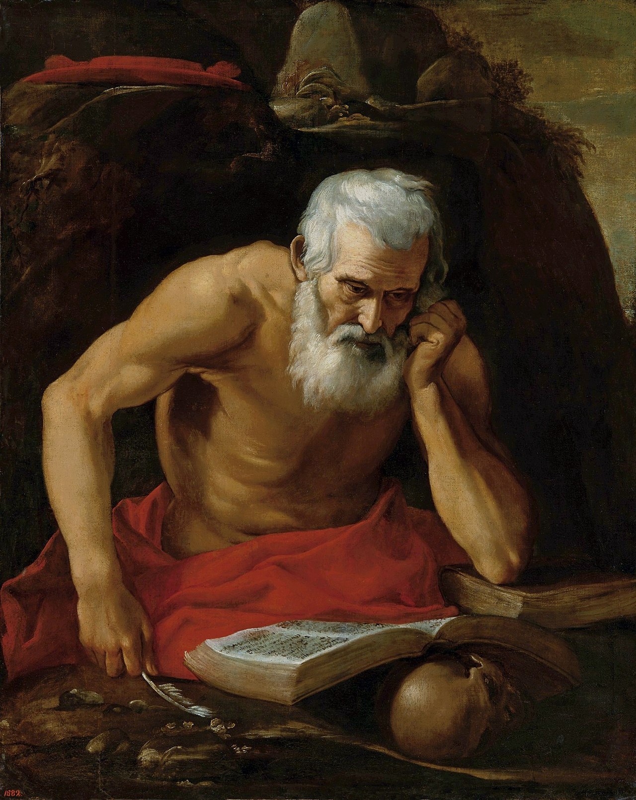 St Jerome reading by Leonello Spada
